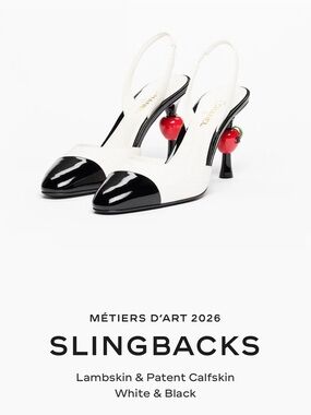 CHANEL White and Black Slingback JUNE 2026 RECEIPT